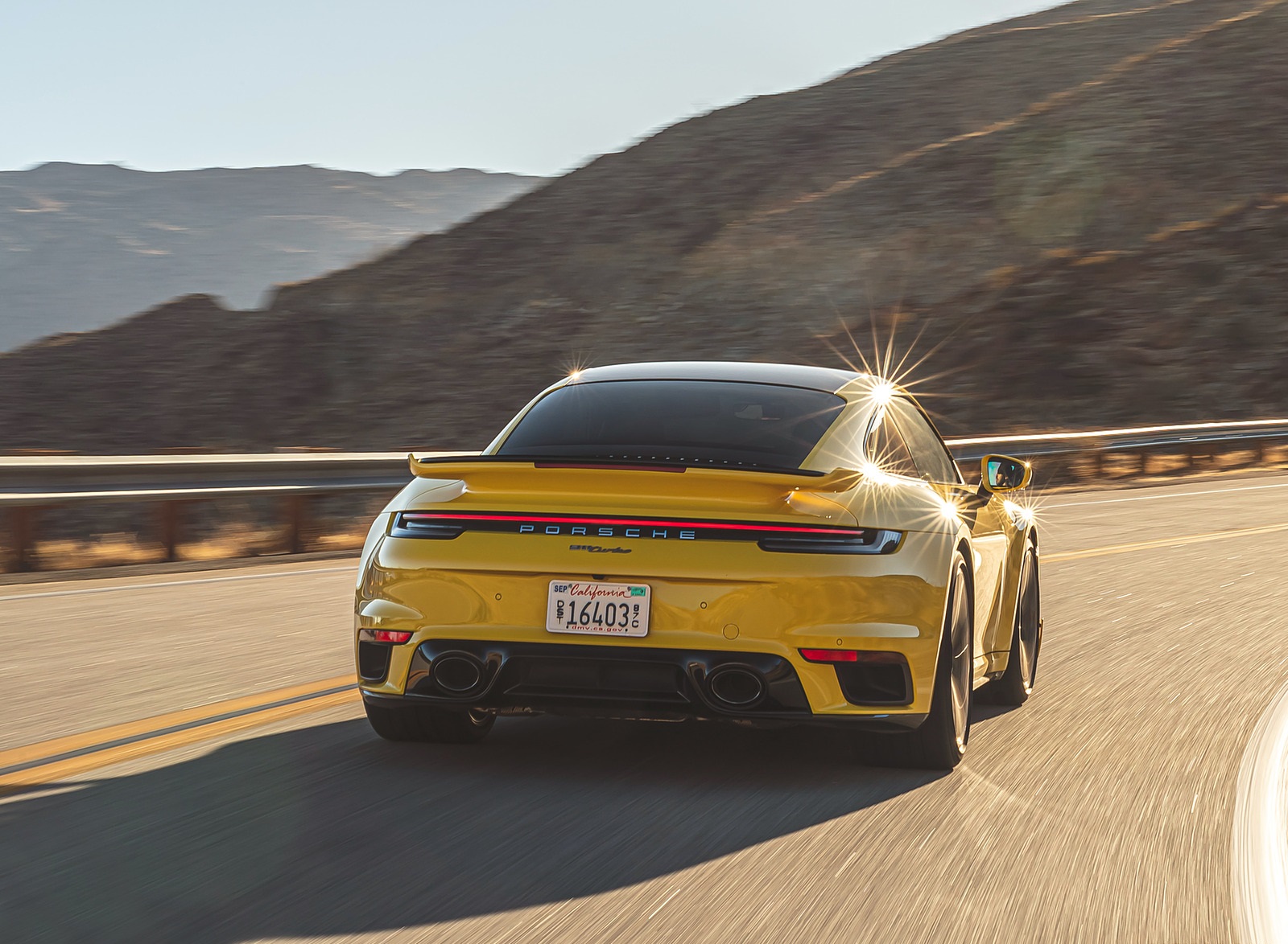 2021 Porsche 911 Turbo (Color: Racing Yellow; US-Spec) Rear Wallpapers #132 of 225
