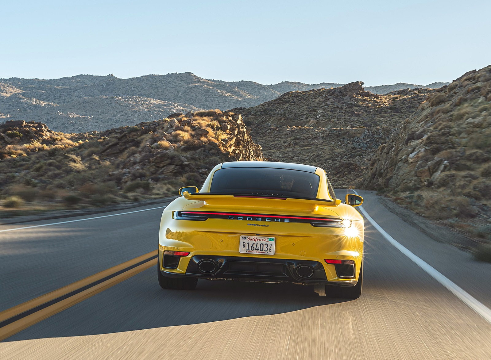 2021 Porsche 911 Turbo (Color: Racing Yellow; US-Spec) Rear Wallpapers #133 of 225