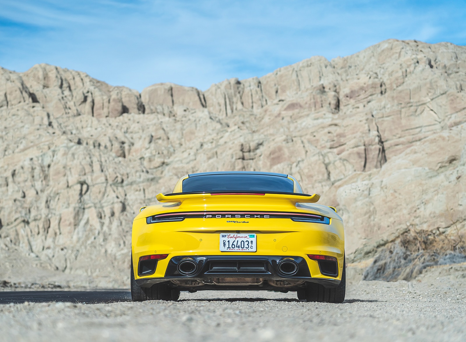 2021 Porsche 911 Turbo (Color: Racing Yellow; US-Spec) Rear Wallpapers #154 of 225