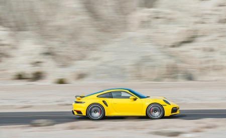 2021 Porsche 911 Turbo (Color: Racing Yellow; US-Spec) Side Wallpapers 450x275 (147)