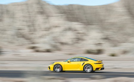 2021 Porsche 911 Turbo (Color: Racing Yellow; US-Spec) Side Wallpapers 450x275 (148)
