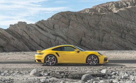 2021 Porsche 911 Turbo (Color: Racing Yellow; US-Spec) Side Wallpapers 450x275 (155)
