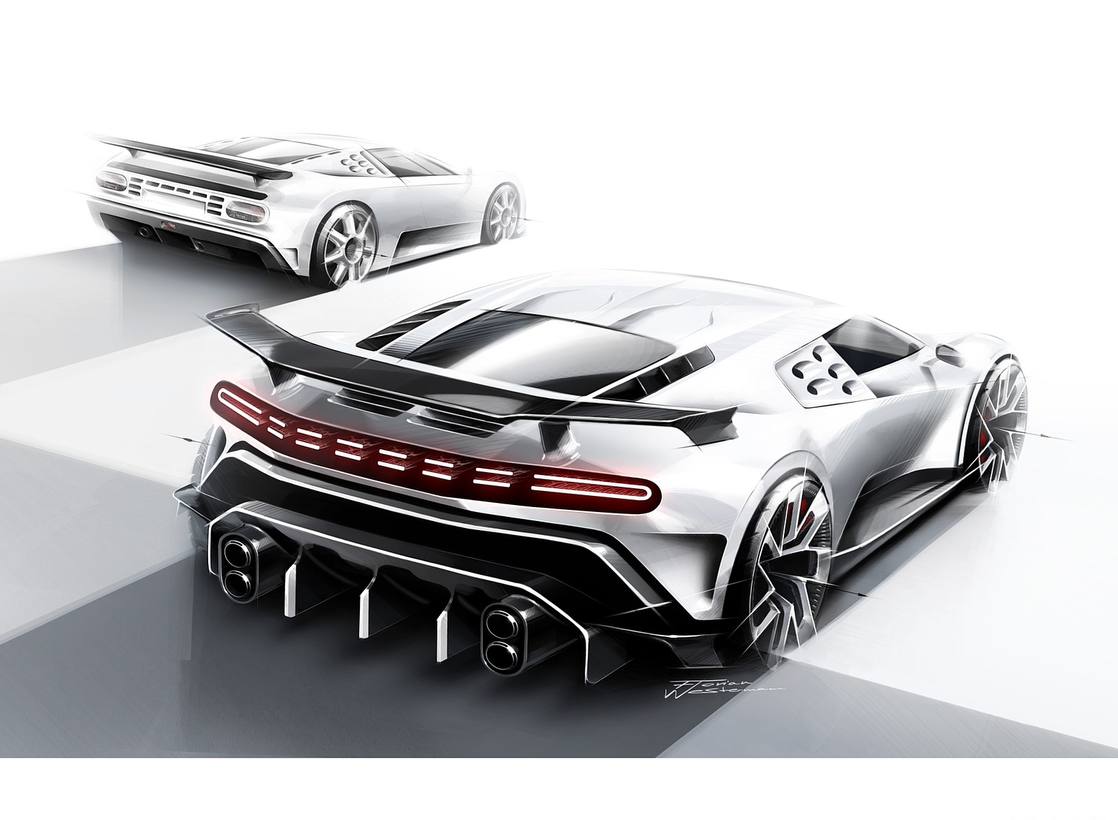 2020 Bugatti Centodieci Design Sketch Wallpapers  #39 of 66