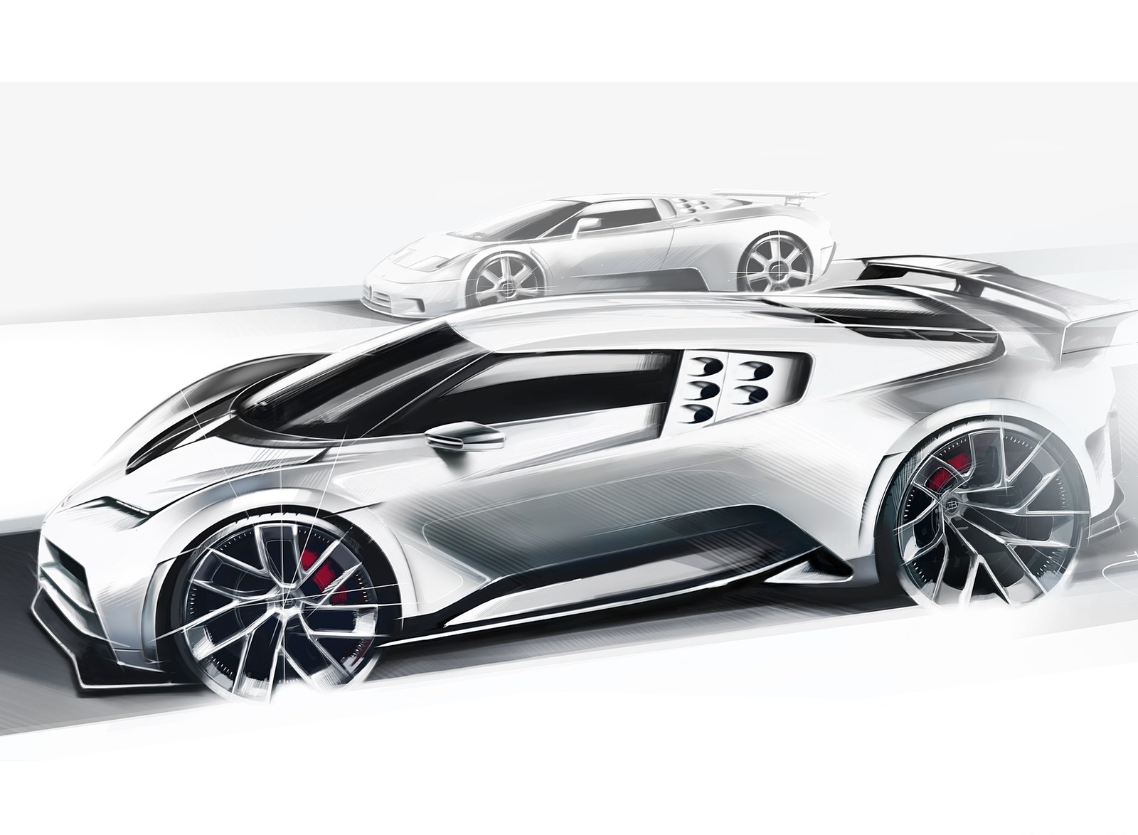 2020 Bugatti Centodieci Design Sketch Wallpapers  #41 of 66