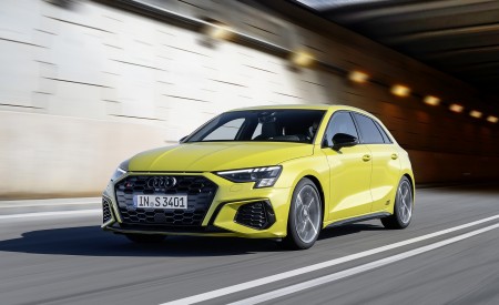 2021 Audi S3 Sportback (Color: Python Yellow) Front Three-Quarter Wallpapers 450x275 (7)