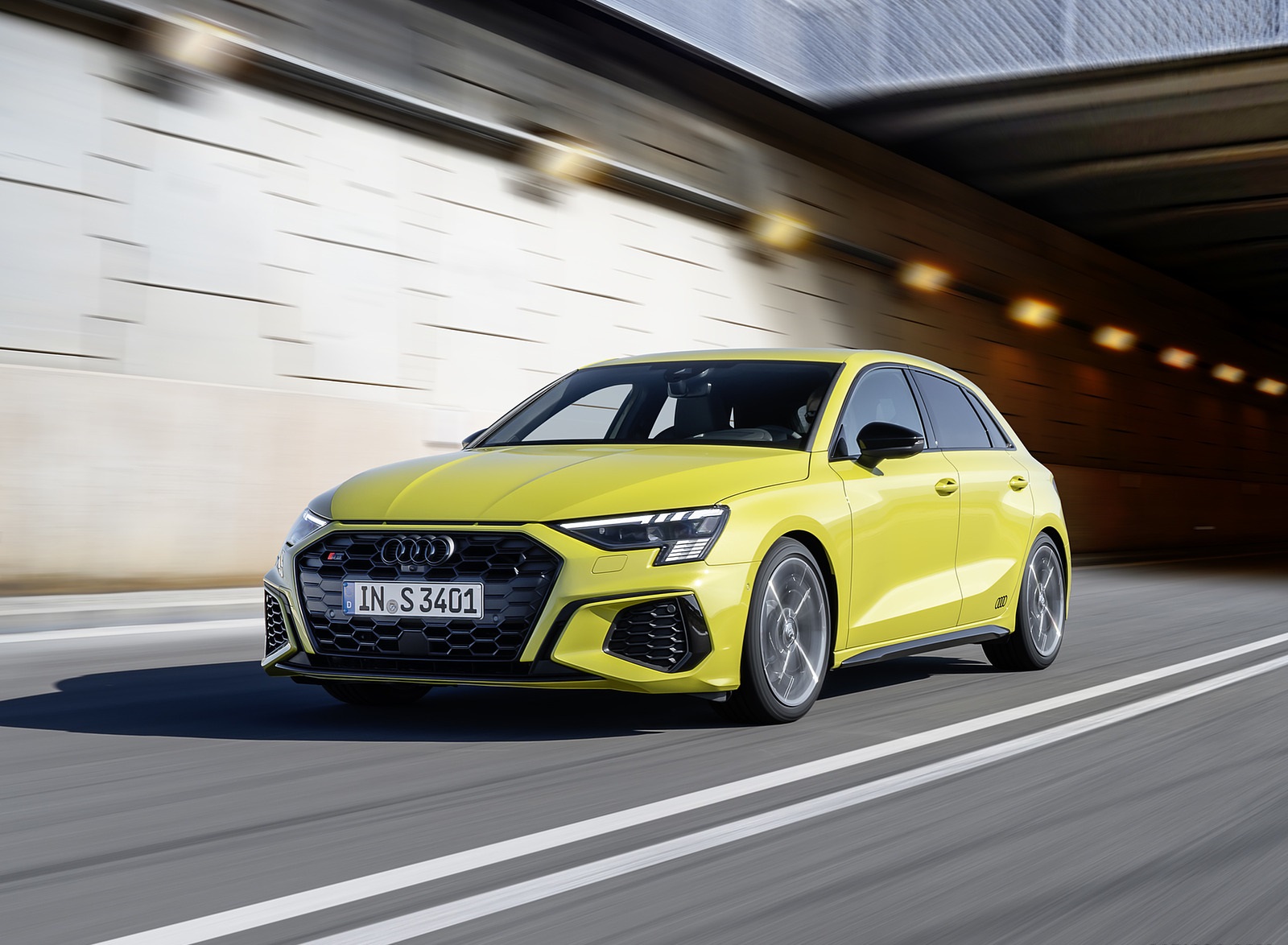 2021 Audi S3 Sportback (Color: Python Yellow) Front Three-Quarter Wallpapers #7 of 37