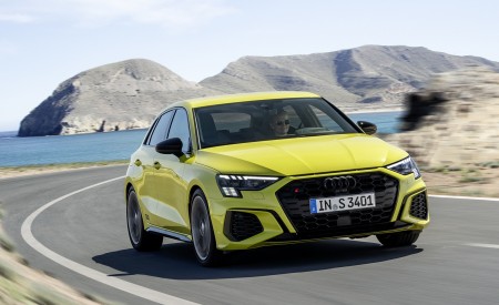 2021 Audi S3 Sportback (Color: Python Yellow) Front Three-Quarter Wallpapers 450x275 (1)