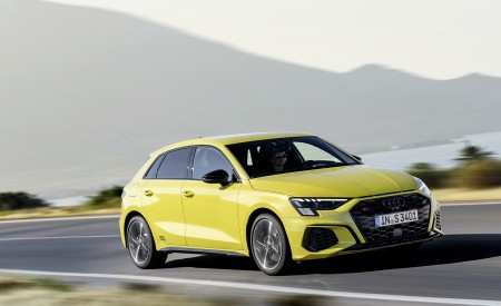 2021 Audi S3 Sportback (Color: Python Yellow) Front Three-Quarter Wallpapers 450x275 (2)
