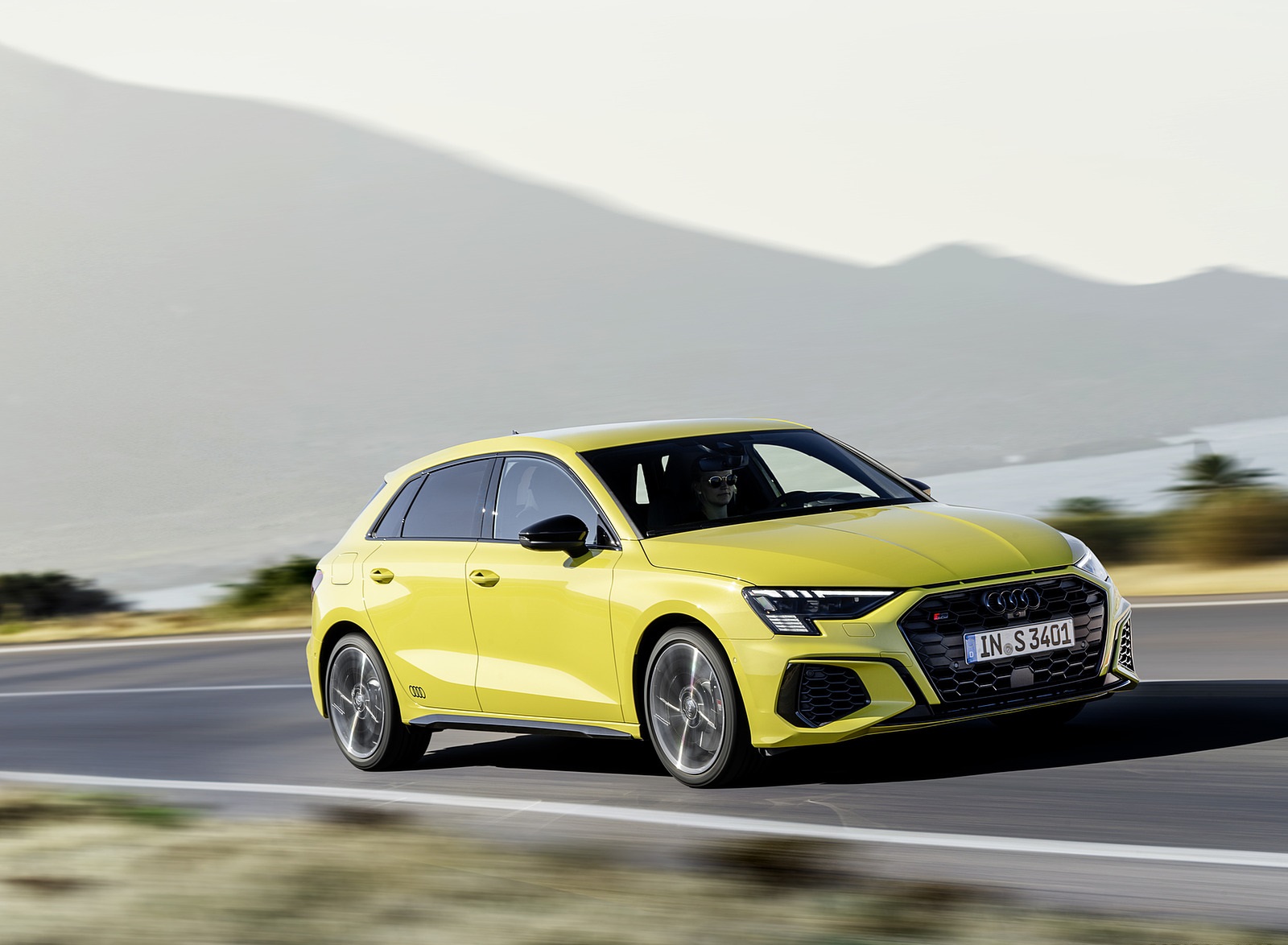 2021 Audi S3 Sportback (Color: Python Yellow) Front Three-Quarter Wallpapers (2)