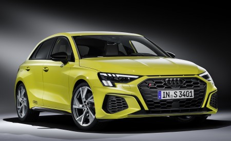 2021 Audi S3 Sportback (Color: Python Yellow) Front Three-Quarter Wallpapers 450x275 (21)