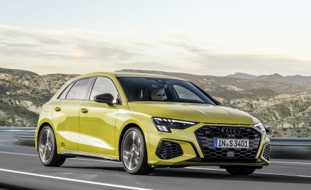 2021 Audi S3 Sportback (Color: Python Yellow) Front Three-Quarter Wallpapers 450x275 (3)