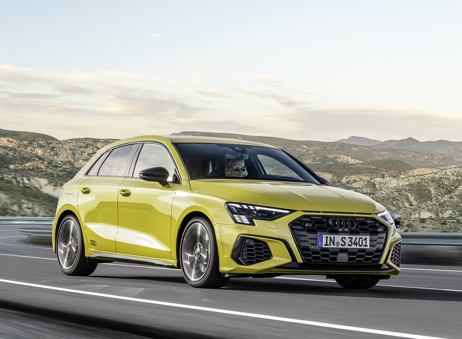 2021 Audi S3 Sportback (Color: Python Yellow) Front Three-Quarter Wallpapers (3)