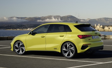 2021 Audi S3 Sportback (Color: Python Yellow) Rear Three-Quarter Wallpapers 450x275 (13)