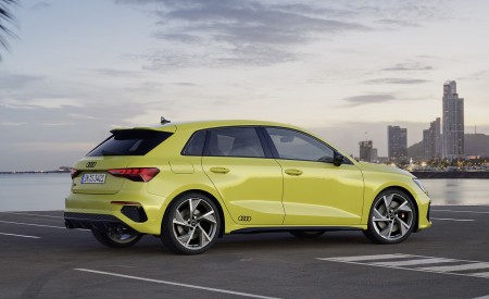 2021 Audi S3 Sportback (Color: Python Yellow) Rear Three-Quarter Wallpapers 450x275 (14)
