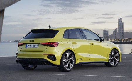 2021 Audi S3 Sportback (Color: Python Yellow) Rear Three-Quarter Wallpapers 450x275 (15)