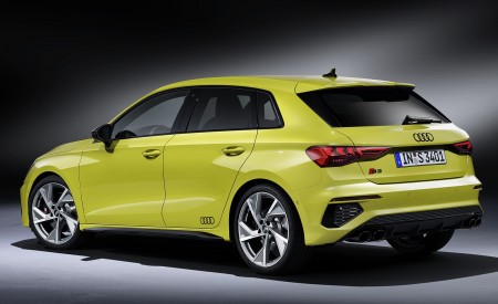 2021 Audi S3 Sportback (Color: Python Yellow) Rear Three-Quarter Wallpapers 450x275 (23)
