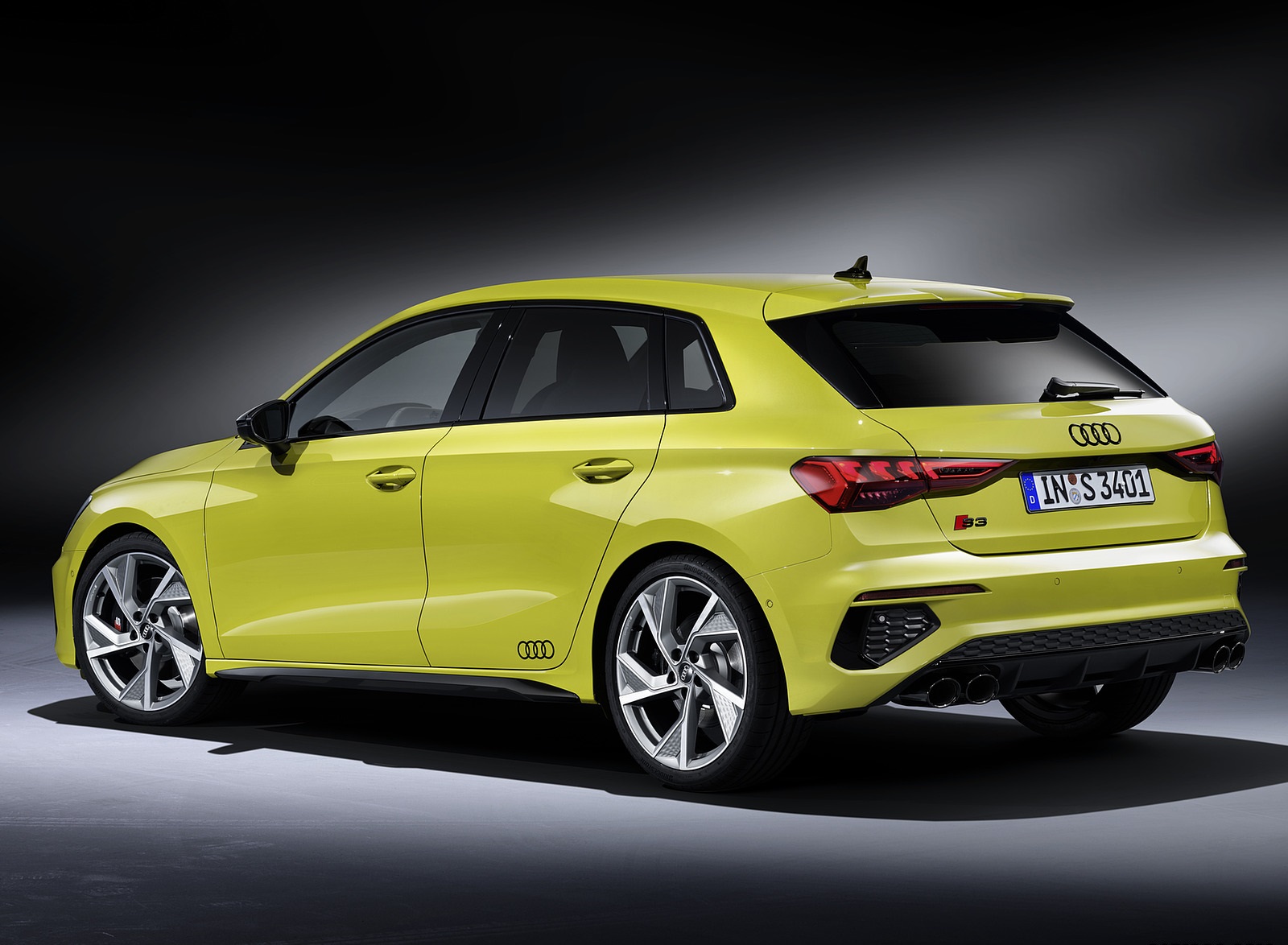 2021 Audi S3 Sportback (Color: Python Yellow) Rear Three-Quarter Wallpapers #23 of 37