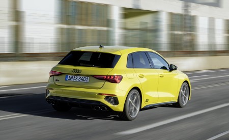 2021 Audi S3 Sportback (Color: Python Yellow) Rear Three-Quarter Wallpapers 450x275 (9)