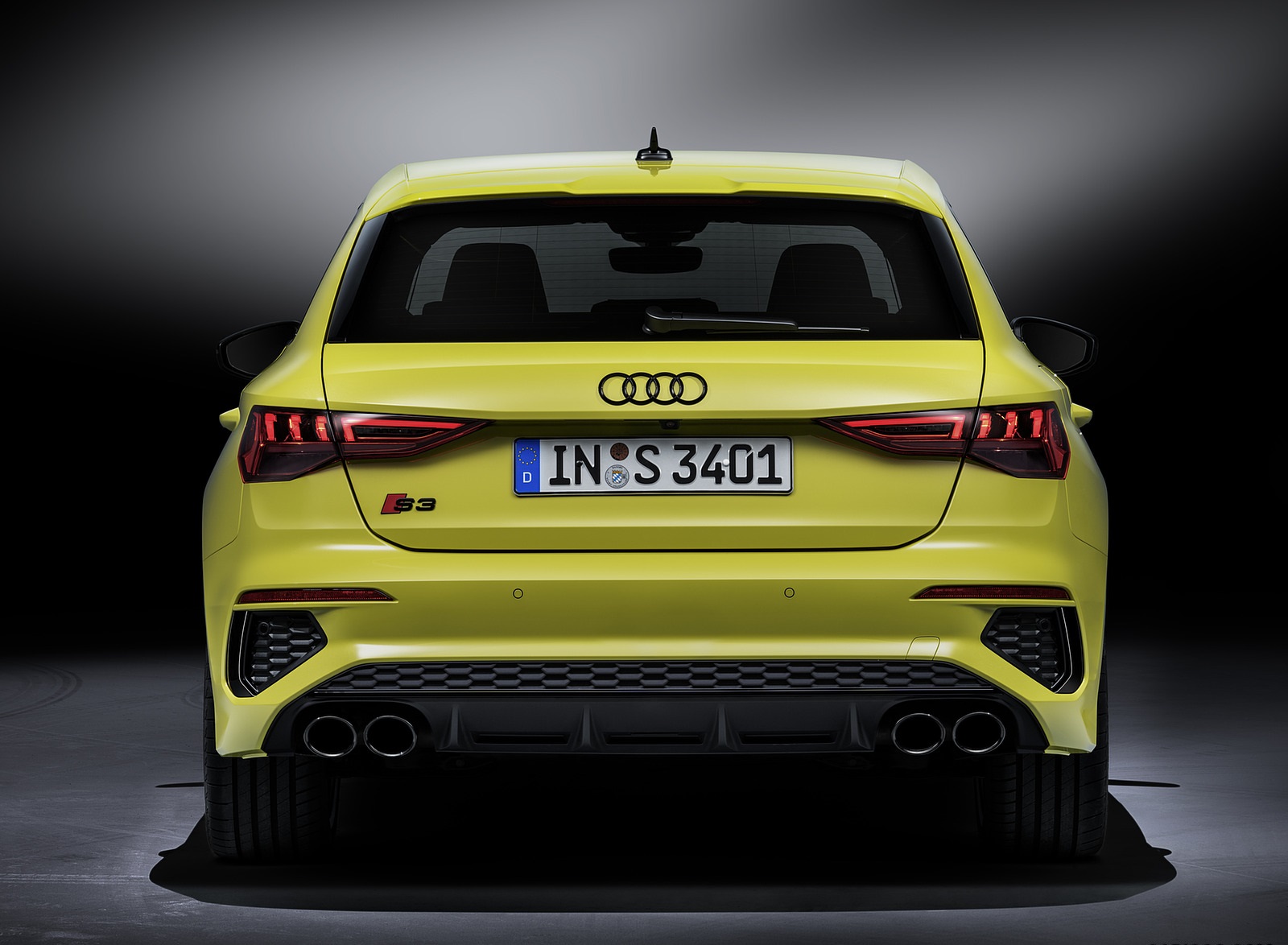 2021 Audi S3 Sportback (Color: Python Yellow) Rear Wallpapers #24 of 37