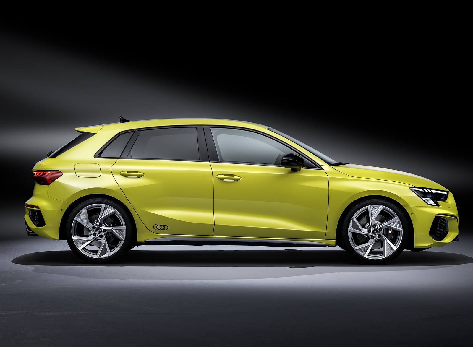 2021 Audi S3 Sportback (Color: Python Yellow) Side Wallpapers #25 of 37