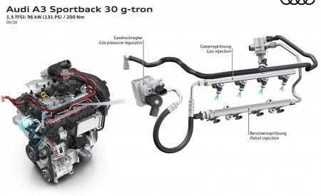 2021 Audi A3 Sportback 30 g-tron 1.5 TFSI: 96 kW (131 PS) / 200 Nm Wallpapers  450x275 (24)