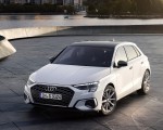 2021 Audi A3 Sportback 30 g-tron (Color: Glacier White) Front Three-Quarter Wallpapers  150x120