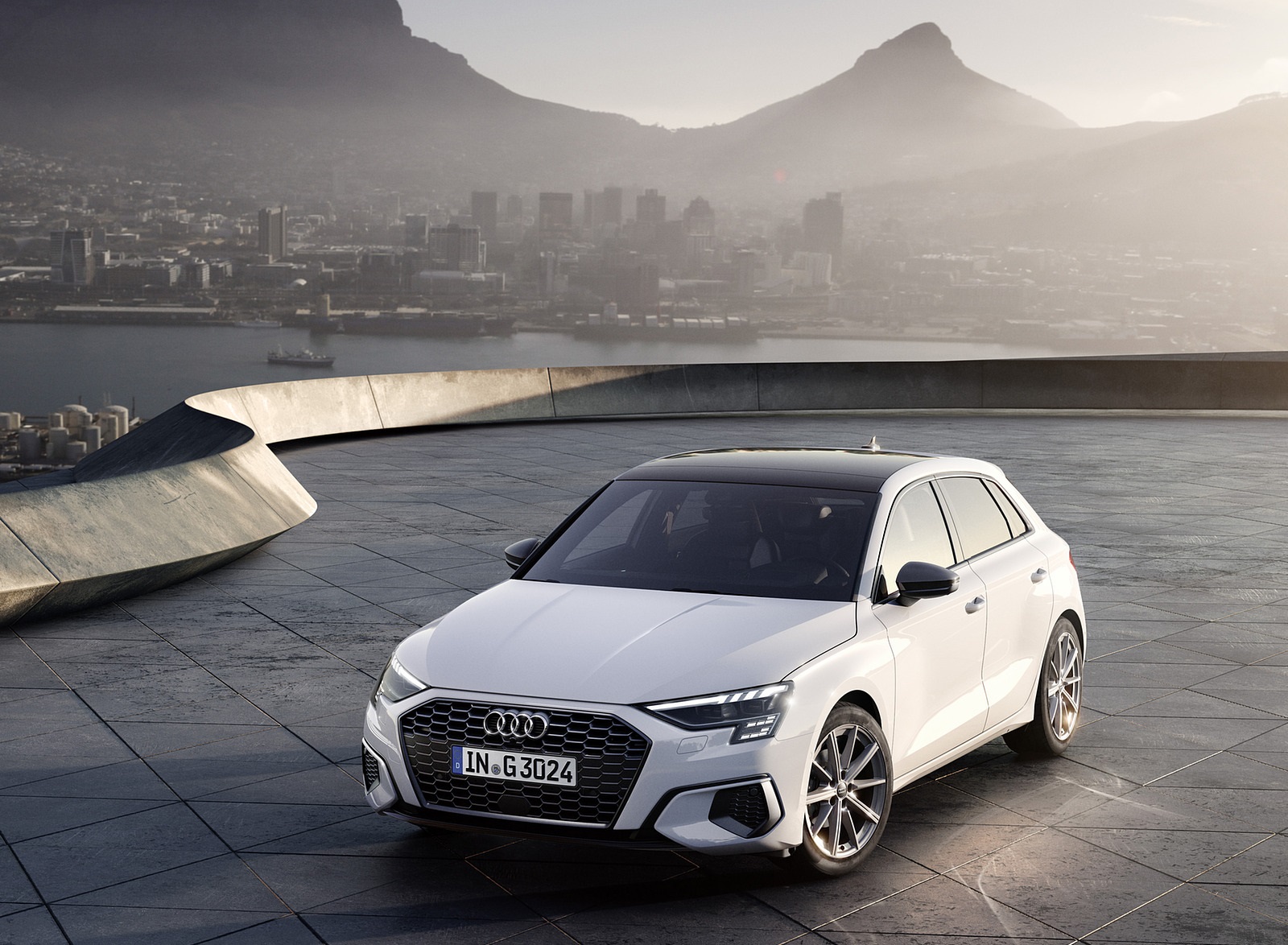 2021 Audi A3 Sportback 30 g-tron (Color: Glacier White) Front Three-Quarter Wallpapers #5 of 27