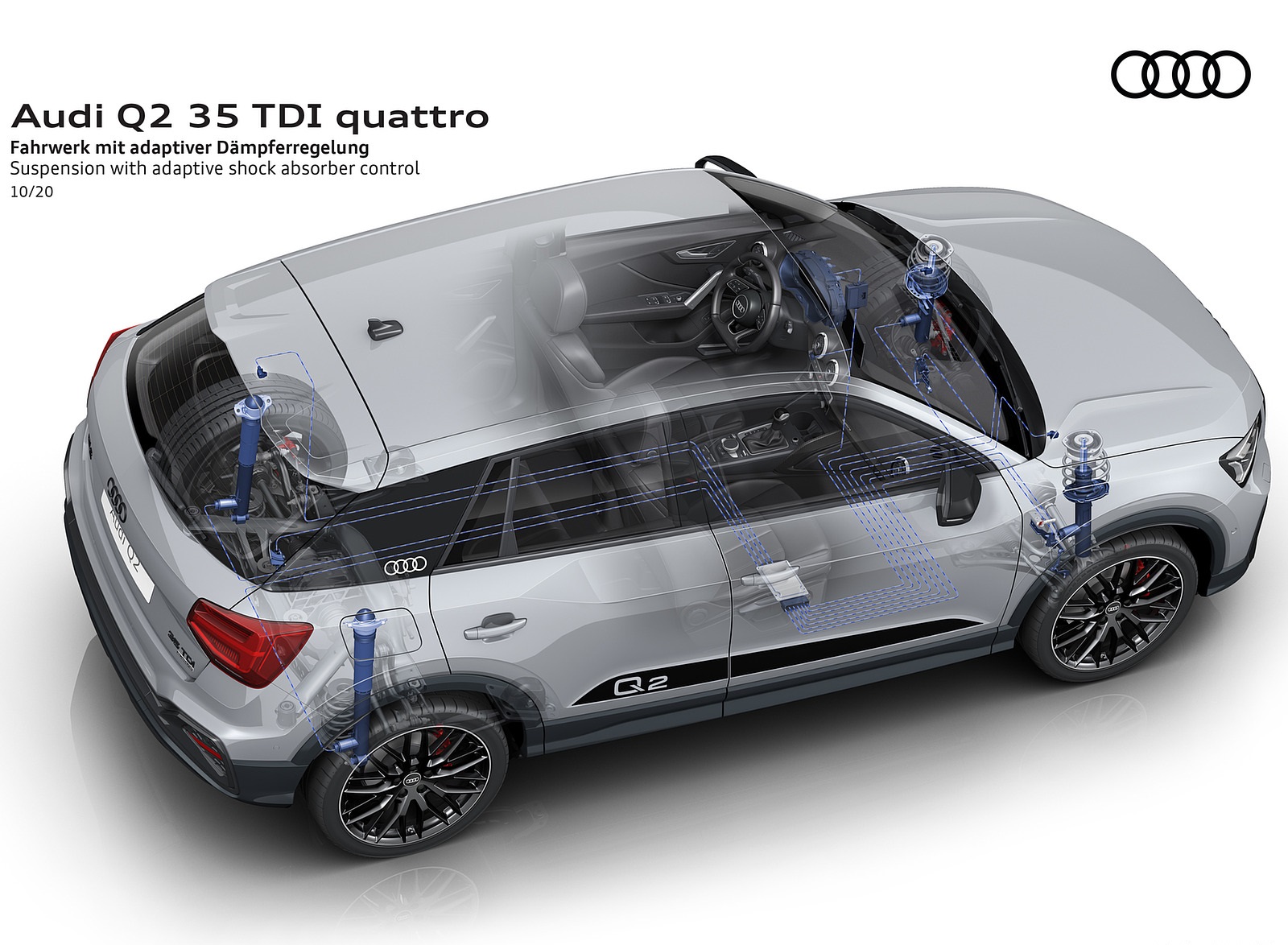 2021 Audi Q2 Suspension with adaptive shock absorber control Wallpapers #81 of 196