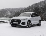 2021 Audi Q5 Sportback (Color: Glacier White) Front Three-Quarter Wallpapers  150x120