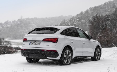 2021 Audi Q5 Sportback (Color: Glacier White) Rear Three-Quarter Wallpapers 450x275 (20)