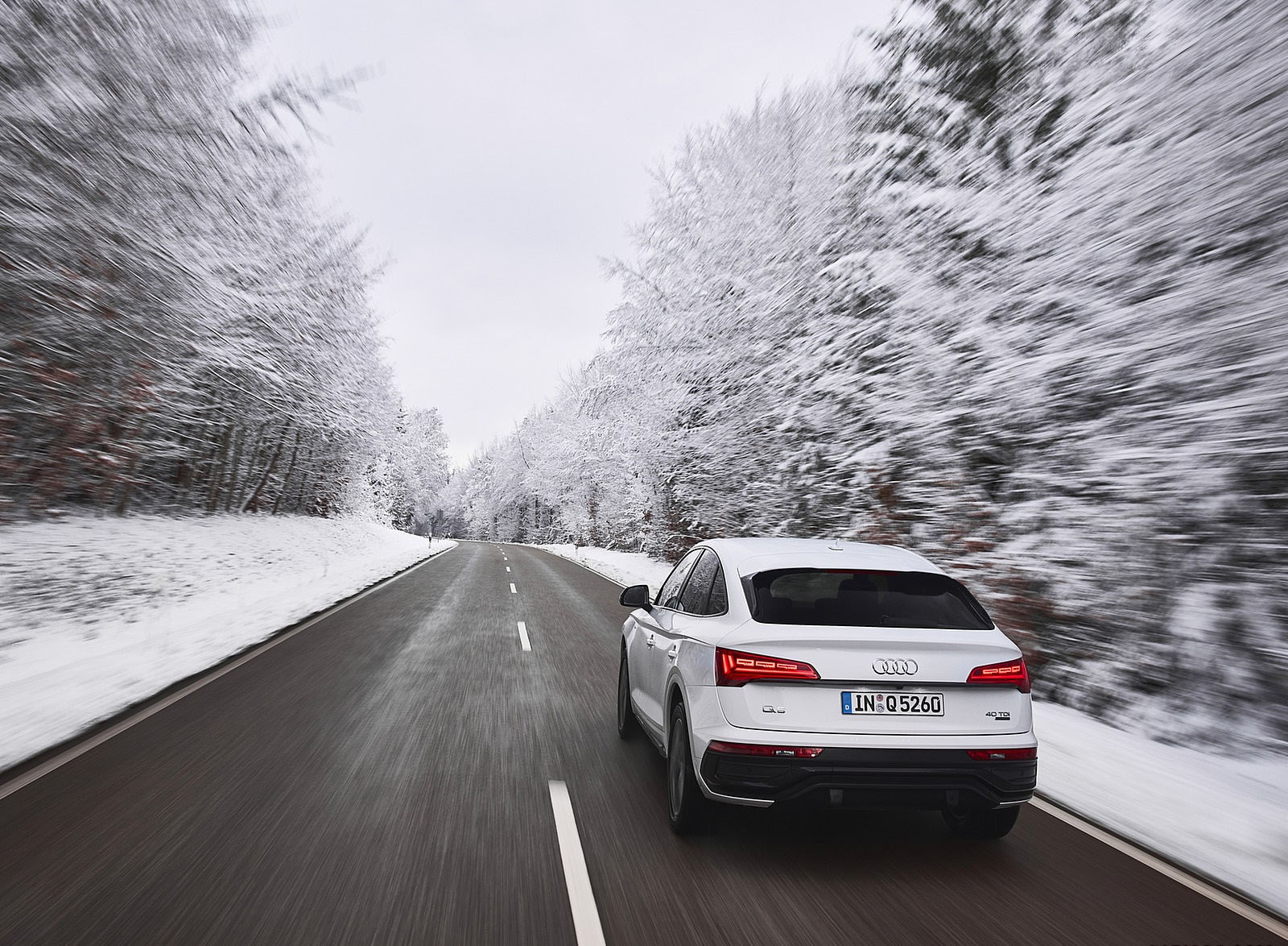 2021 Audi Q5 Sportback (Color: Glacier White) Rear Wallpapers  #6 of 158