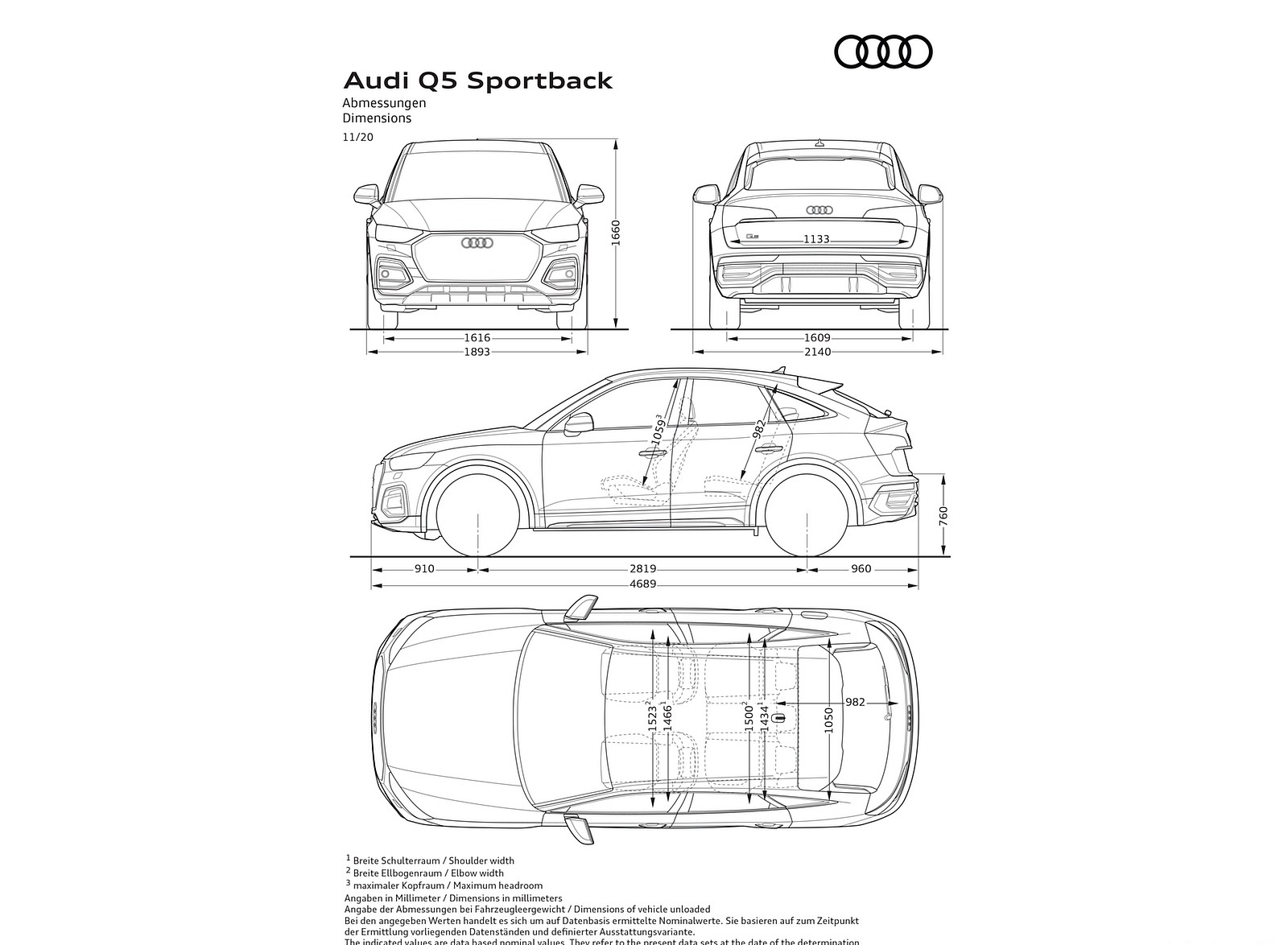 2021 Audi Q5 Sportback Dimensions Wallpapers #120 of 158