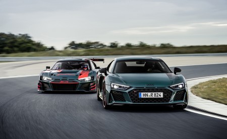 2021 Audi R8 Green Hell (Color: Tioman Green) and R8 LMS Wallpapers 450x275 (18)