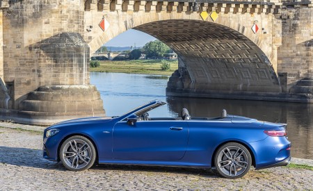 2021 Mercedes-AMG E 53 4MATIC+ Cabriolet (Color: Magno Brilliant Blue) Side Wallpapers 450x275 (79)
