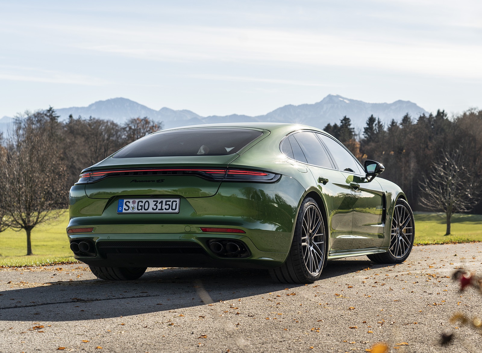 2021 Porsche Panamera 4S (Color: Mamba Green Metallic) Rear Three-Quarter Wallpapers #24 of 46