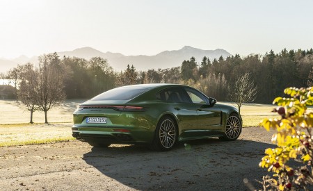 2021 Porsche Panamera 4S (Color: Mamba Green Metallic) Rear Three-Quarter Wallpapers 450x275 (28)