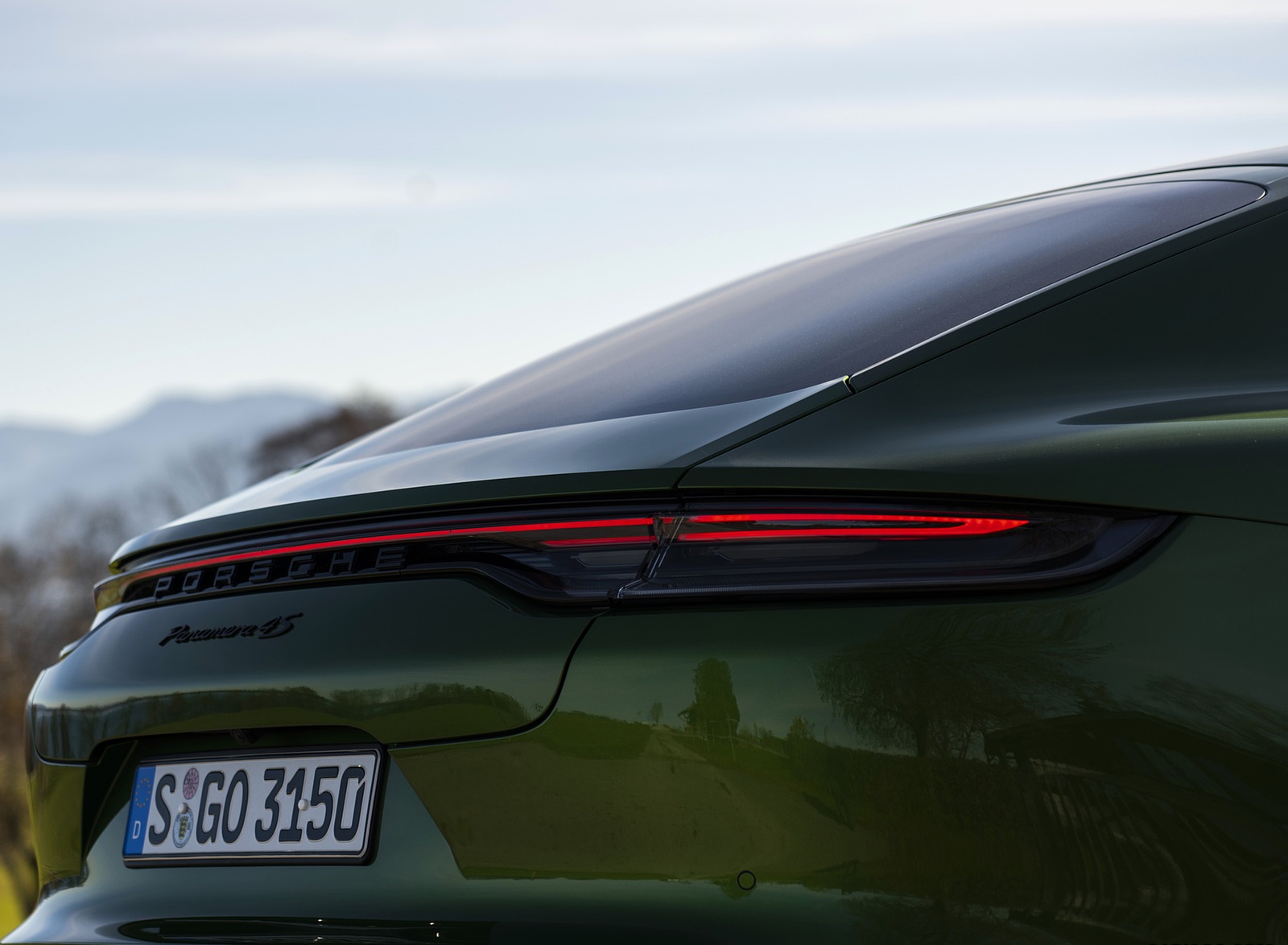 2021 Porsche Panamera 4S (Color: Mamba Green Metallic) Tail Light Wallpapers #31 of 46