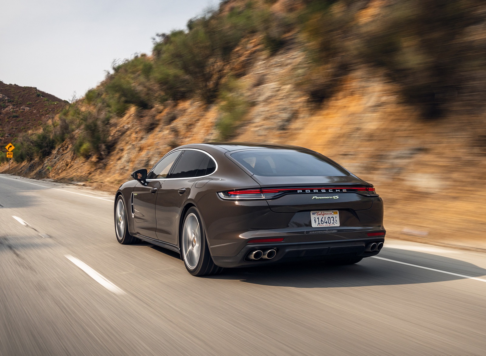 2021 Porsche Panamera 4S E-Hybrid (Color: Truffle Brown Metallic) Rear Three-Quarter Wallpapers #11 of 108