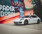 2021 Porsche Panamera 4S E-Hybrid Sport Turismo (Color: Carrara White Metallic) Front Three-Quarter Wallpapers 150x120