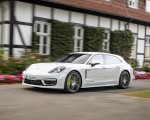 2021 Porsche Panamera 4S E-Hybrid Sport Turismo (Color: Carrara White Metallic) Front Three-Quarter Wallpapers 150x120