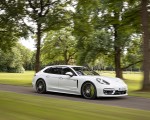 2021 Porsche Panamera 4S E-Hybrid Sport Turismo (Color: Carrara White Metallic) Front Three-Quarter Wallpapers 150x120