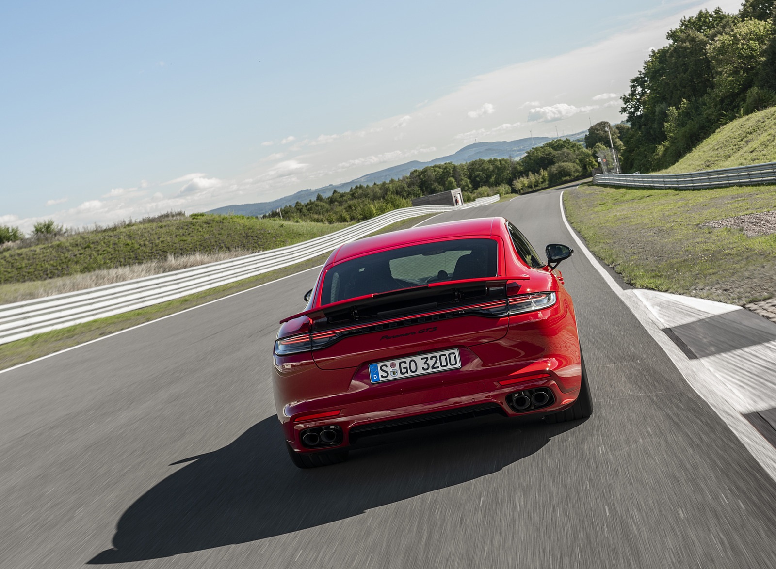 2021 Porsche Panamera GTS (Color: Carmine Red) Rear Wallpapers #22 of 117