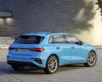 2021 Audi A3 Sportback TFSI e Plug-In Hybrid (Color: Turbo Blue) Rear Three-Quarter Wallpapers 150x120