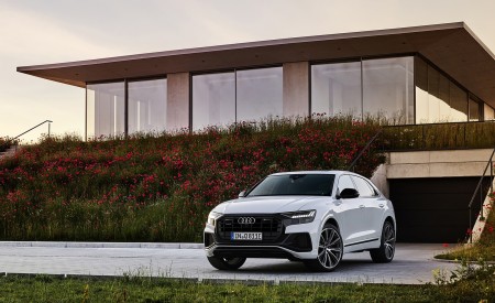 2021 Audi Q8 TFSI e Plug-In Hybrid (Color: Glacier White) Front Wallpapers 450x275 (11)