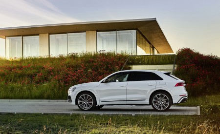 2021 Audi Q8 TFSI e Plug-In Hybrid (Color: Glacier White) Side Wallpapers 450x275 (15)
