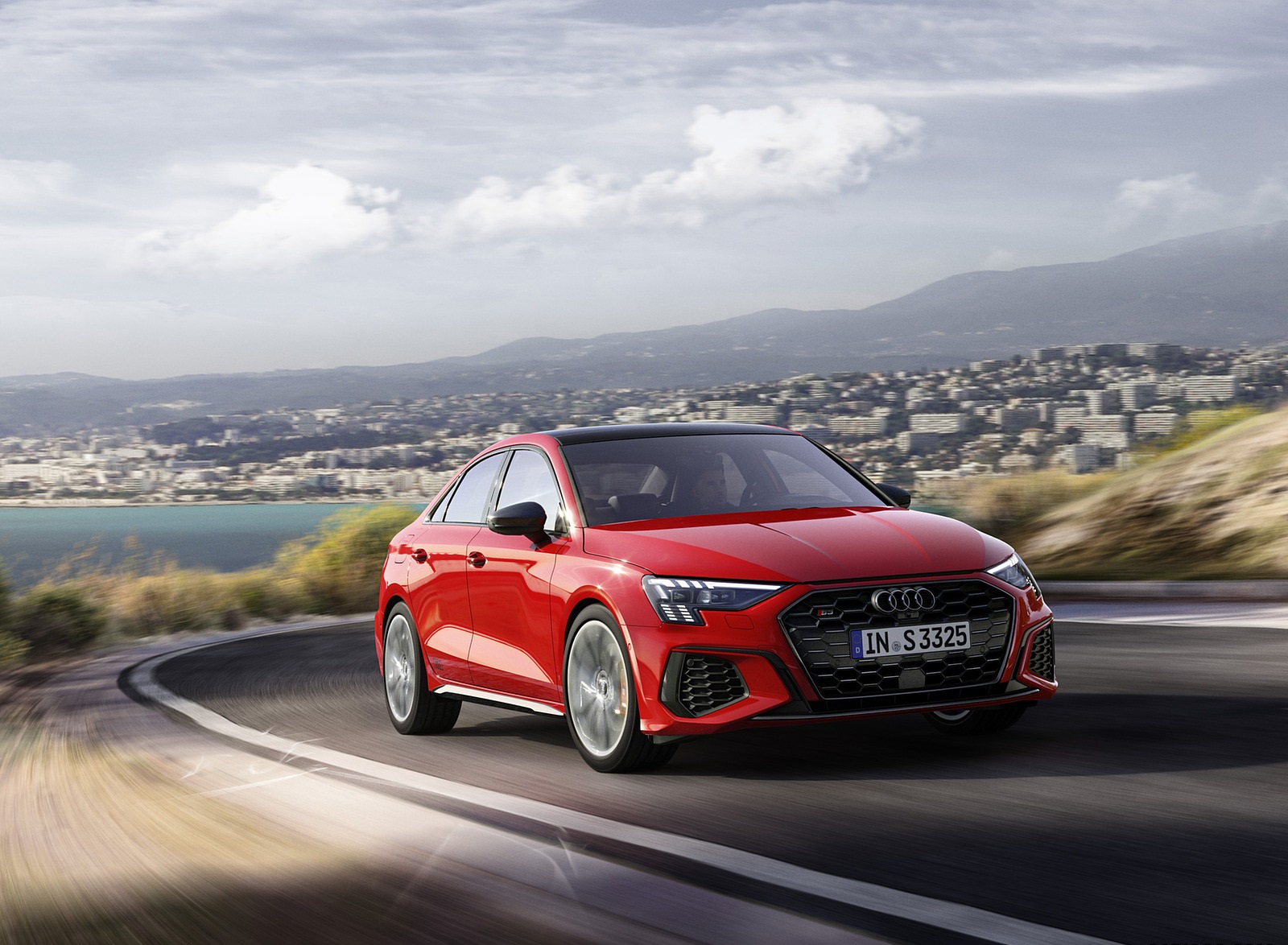 2021 Audi S3 Sedan (Color: Tango Red) Front Three-Quarter Wallpapers #2 of 19