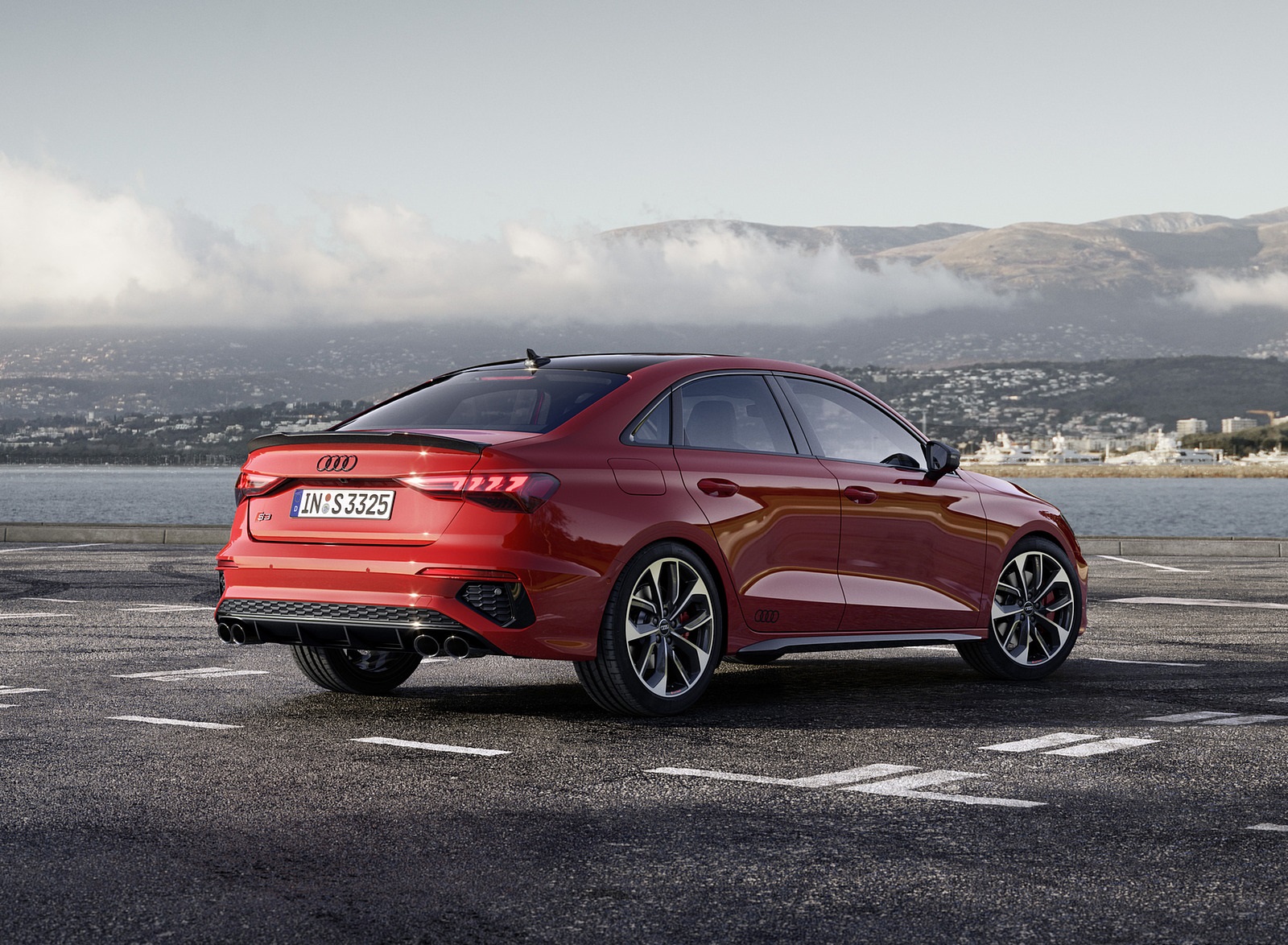 2021 Audi S3 Sedan (Color: Tango Red) Rear Three-Quarter Wallpapers (9)