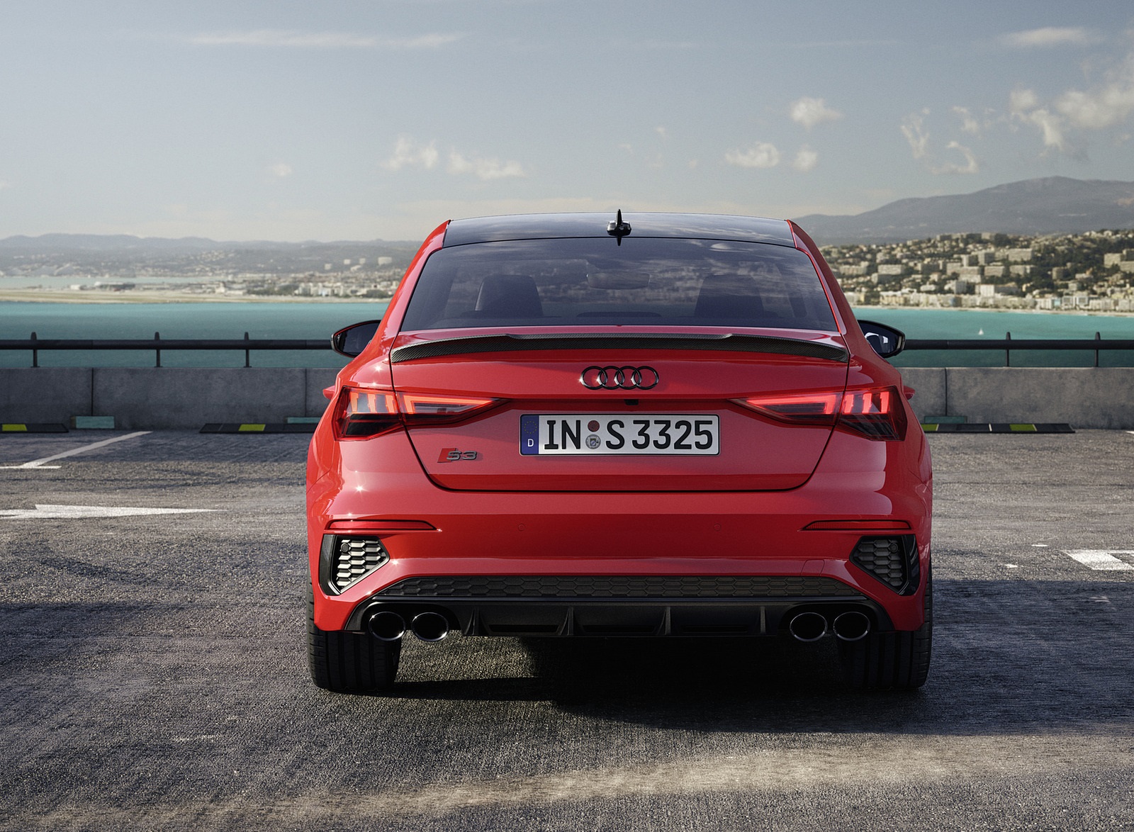 2021 Audi S3 Sedan (Color: Tango Red) Rear Wallpapers (10)