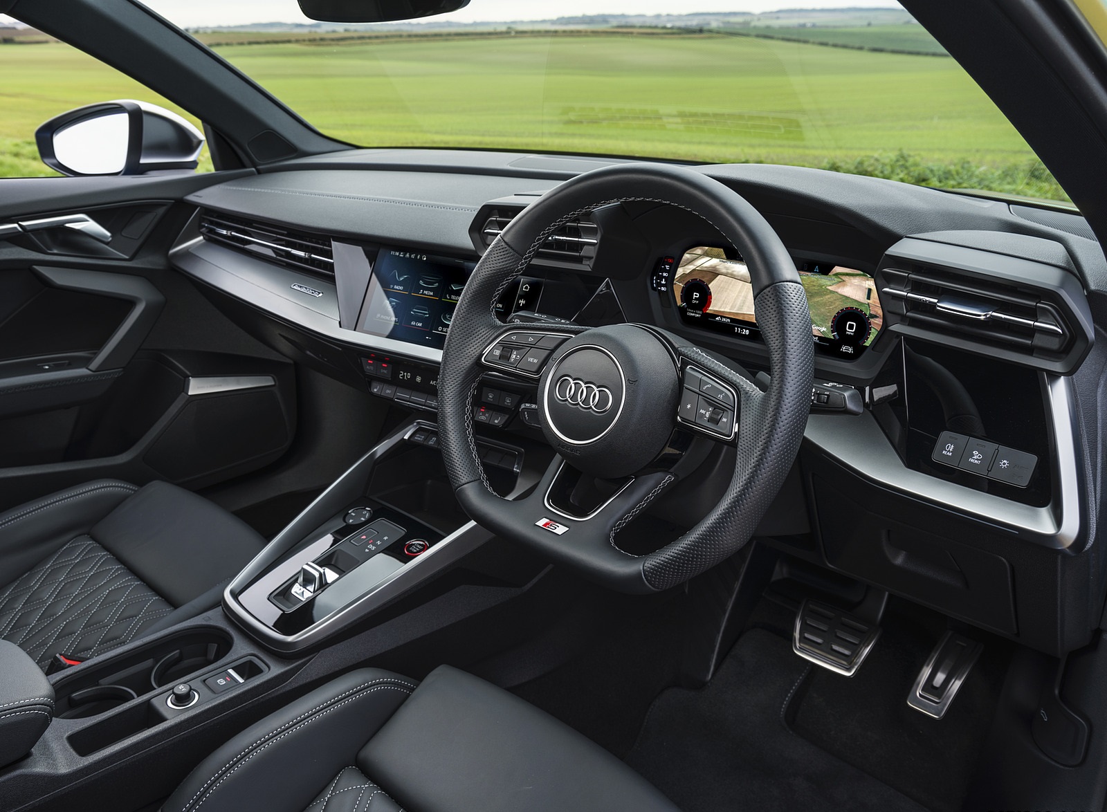 2021 Audi S3 Sportback (UK-Spec) Interior Steering Wheel Wallpapers #93 of 95