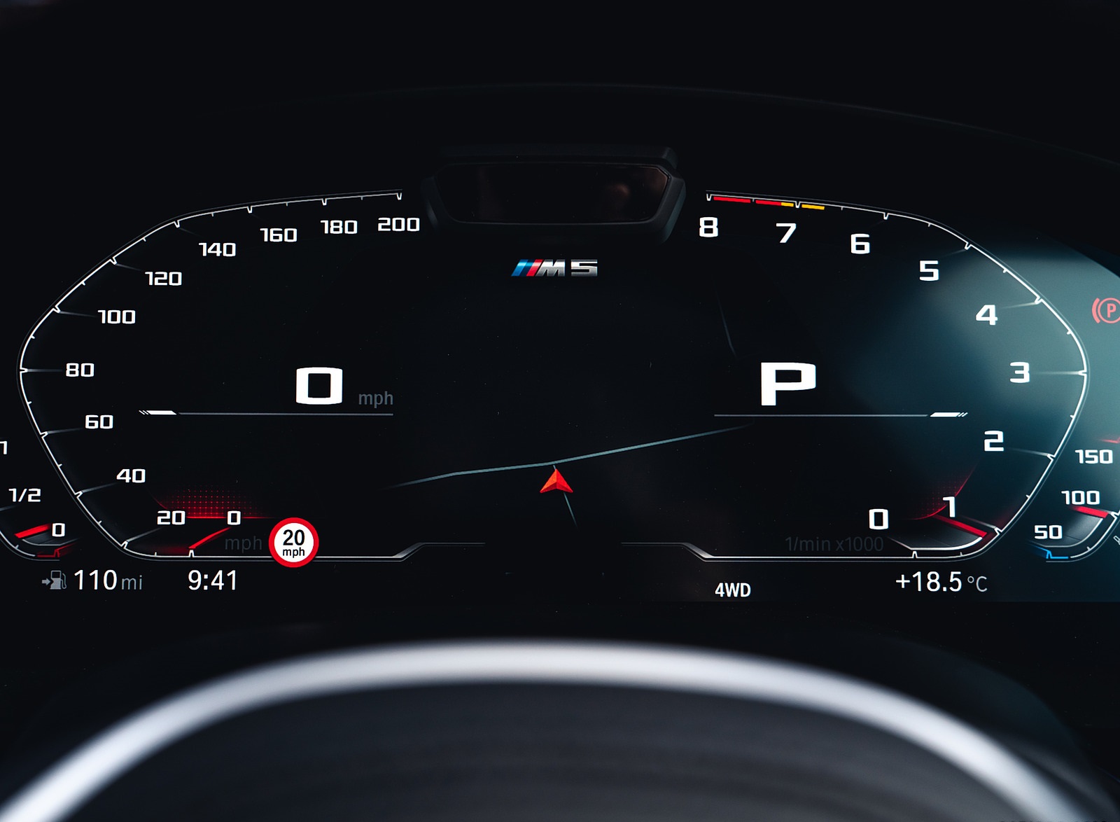 2021 BMW M5 Competition (UK-Spec) Digital Instrument Cluster Wallpapers #44 of 49